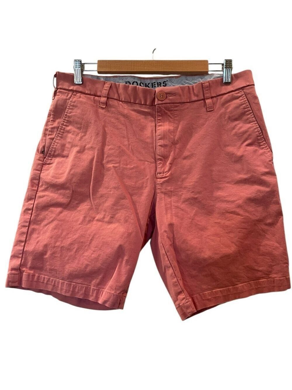 Dockers Men’s Supreme Flex Shorts Classic Fit Dusty Coral cotton MRP $48 Size 33